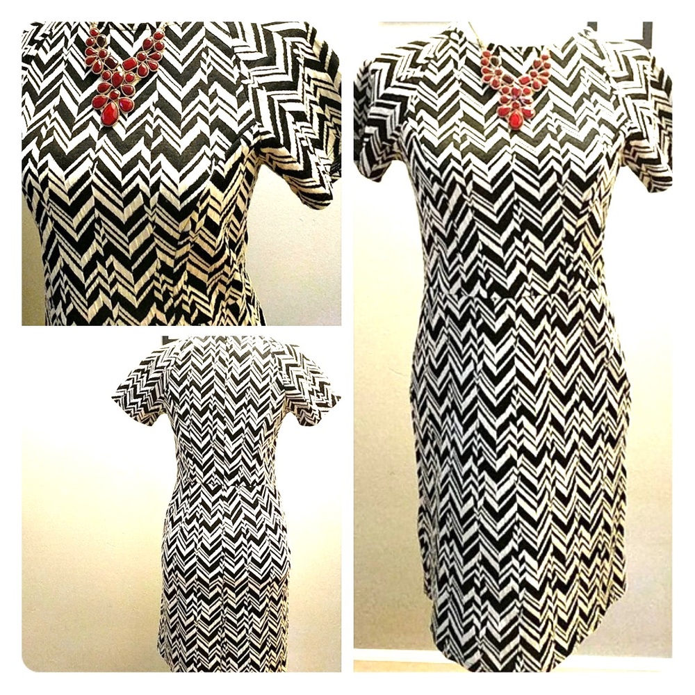 Ann Taylor LOFT Chevron Dress, size M